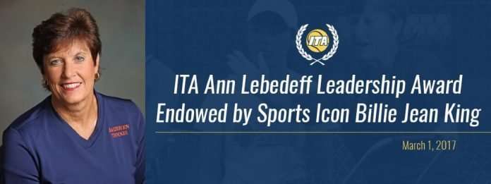 ITA Ann Lebedeff Leadership Award Graphic