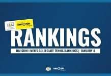 Division I Men's Rankings, Jan 4