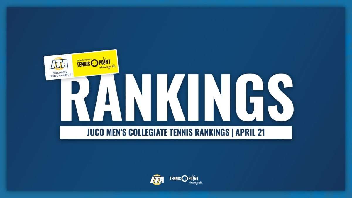 JUCO Men's Collegiate Tennis Rankings sponsored by Tennis-Point - ITA  #WeAreCollegeTennis